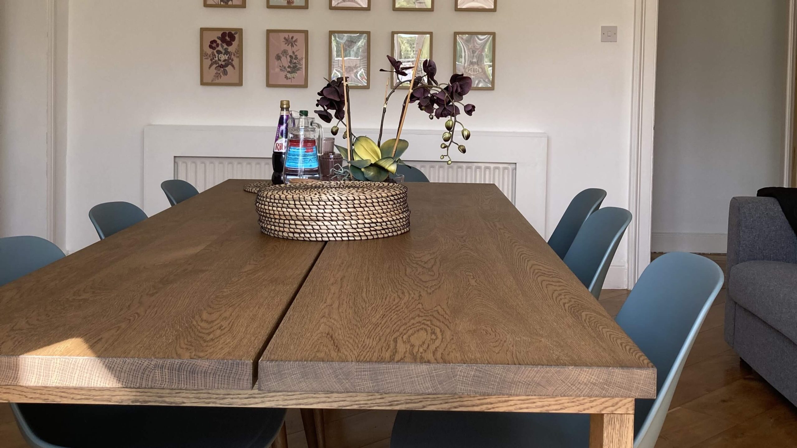 aldermoor farmhouse dinning room looking across table
